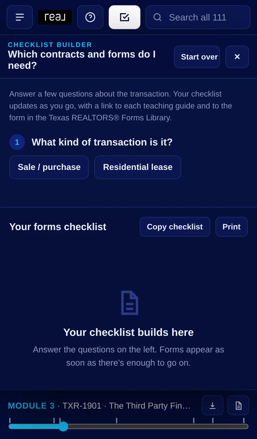 The Checklist Builder on a phone